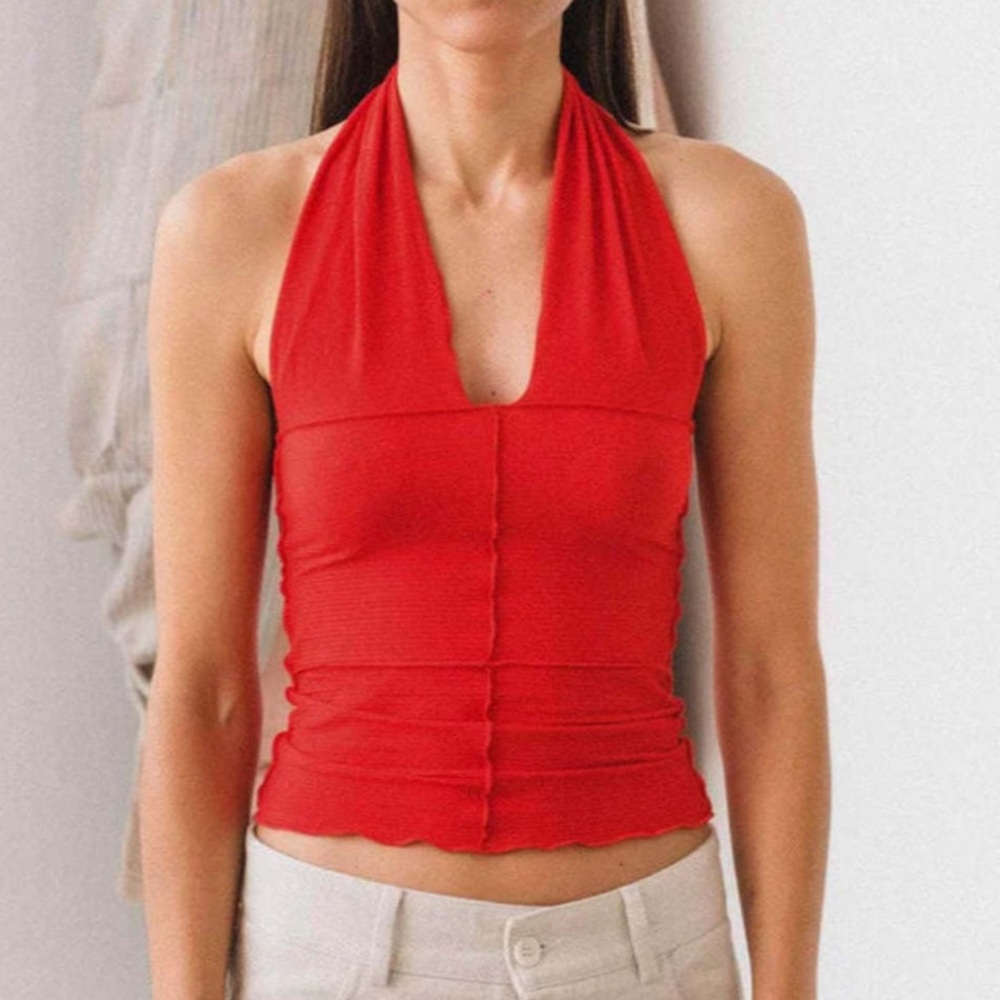 Cotton baserange halter top